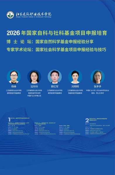 【学术论坛】2026年国家自科与社科基金项目申报培育